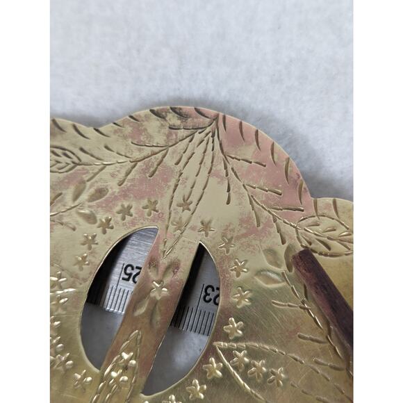 Handmade brass/copper belt buckle Artisan very old 11/4' belt allow5"x3 3/4" - Picture 7 of 9